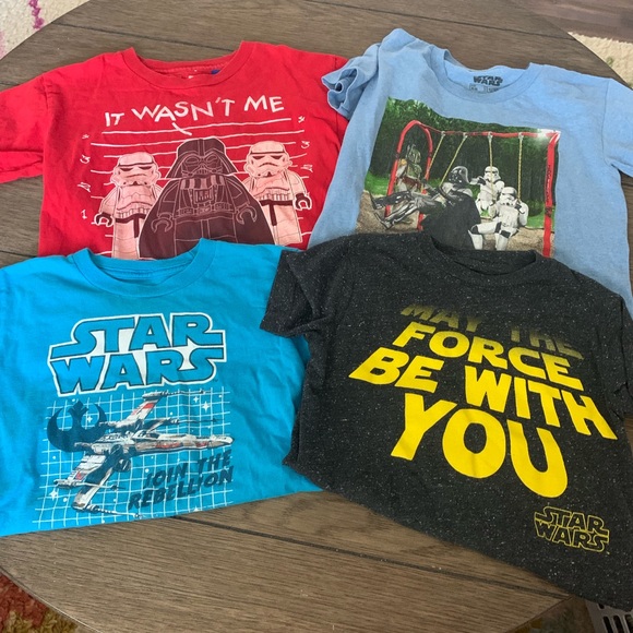 New NWT Toddler Boys Star Wars T Shirt Size 3T 3 T Christmas Darth At-At Blue